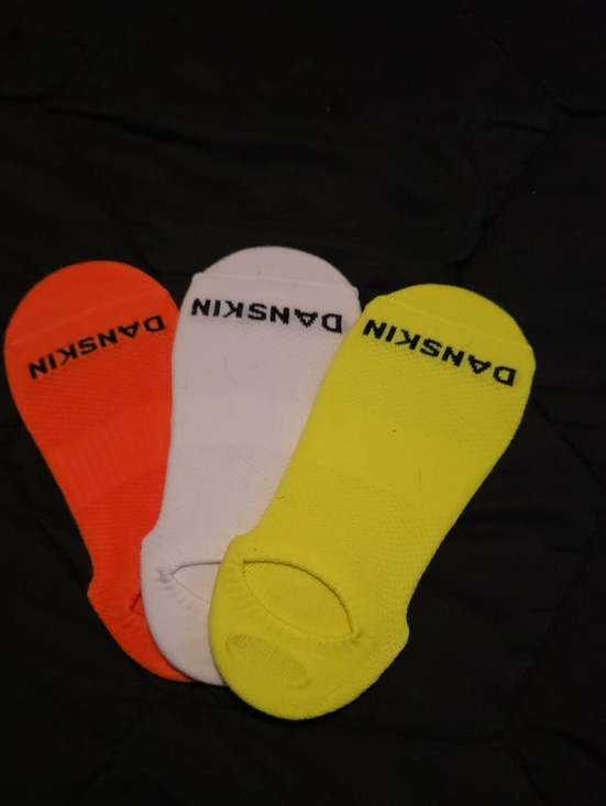 Danskin Accessories - Danskin No-Show Sock Set — White, Neon Yellow, Neon Orange